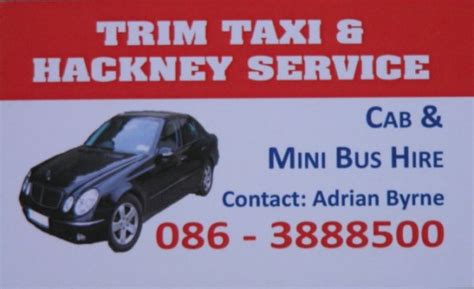 Byrne Adrian Trim Taxi & Hackney Service Contact。